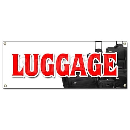Signmission LUGGAGE BANNER SIGN designer name brands leather discount handbags sale B-Luggage